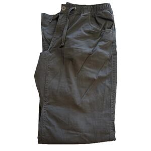 Bylt Pants Men’s Size XL Straight Gray Cargo Everyday Drawstring Elastic Waist